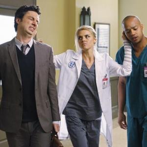 Still of Donald Faison and Eliza Coupe in Scrubs 2001