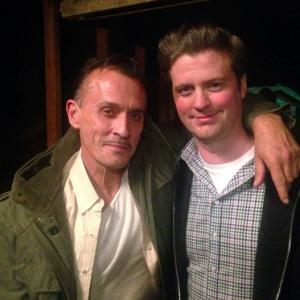 Actor Robert Knepper and producer David J Phillips on the set of Badsville