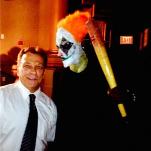 Thomas DWeaver with Killer Clown on the set of JOKERS WILD MOVIE 2014