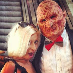 Robert Englund and Bree Marie at Freak Show Film Festival 2012 for Robert Englunds acceptance of the Lifetime Achievement Award in horror