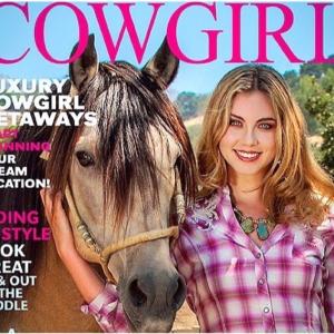 Natalie on her second cover of Cowgirl Magazine, 2014 spring edition.