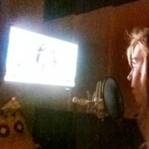 Sainty Nelsen Sainty Reid in the recording booth of Funimations EUREKA SEVEN AO