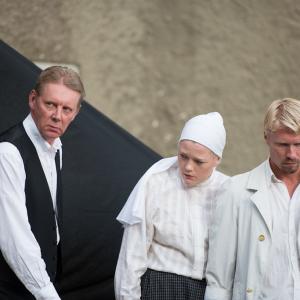 Kurt G Gustafsson with Sofia Tropp and Peter Edling in a street performance of 