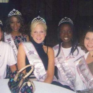 Ms. Pennsylvania 2004 Maria Frisby, Ms. Minnesota 2004, Ms. Wisconsin 2004 Tiffany, Ms. Illinois 2004 Wilma Terry, and Ms. Missouri 2004 Amber at the 2004 United States AWB National Pageant in Bloomingdale, Illinois.