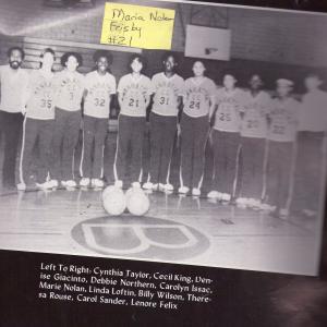 Maria Frisby was a member of the BMCC of the City University of New York Womens Basketball Championship team in 1983 She is 21 in the photograph
