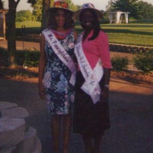 Ms Pennsylvania 2004 Maria Frisby and Ms Illinois 2004 Wilma Terry at the 2004 United States All World Beauties Pageant in Bloomingdale Illinois