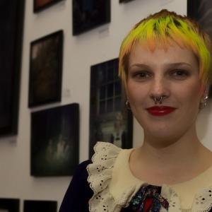 Chantel Beam at a gallery show of her photographic work in 2010
