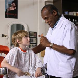 With Danny Glover from Norman Rockwells Shuffletons Barbershop