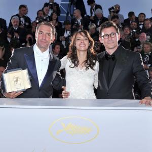 Bérénice Bejo, Jean Dujardin and Michel Hazanavicius
