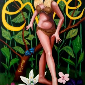 EVE  Painting of Celeste Yarnall as EVE  Oil on Canvas by Nazim Artist