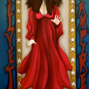 Original Painting  Oil on Canvas  30 x 40 inches  Subject Celeste Yarnall as the Velvet Vampire