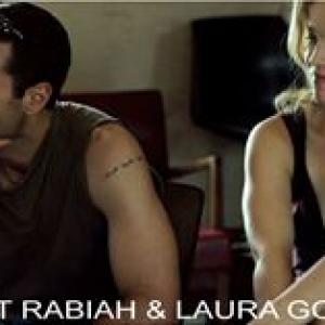 ROBERT RABIAH  LAURA GORDON  Film Still on set