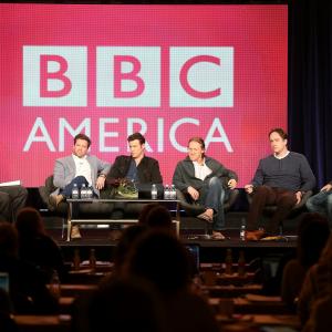 Jerome Flynn, Matthew Macfadyen, Adam Rothenberg and Richard Warlow at event of Ripper Street (2012)