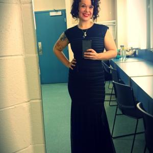 Allison Crowe - back-stage, The Port Theatre, Nanaimo, Canada - December 2014