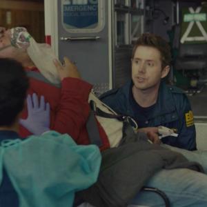 Still from Remedy Season 2 Episode 1 (David Guthrie, Juan Carlos Velis, Laara Sadiq)