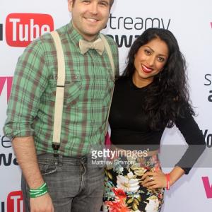 Kyle Walters and Lovlee Carroll at the 5th Annual Streamys 2015. Nominees for 