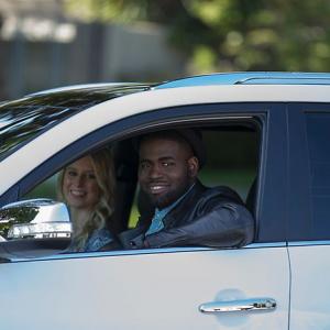 Laurie Murphy and Trevin Hunte on set of The VoiceKIA commercial