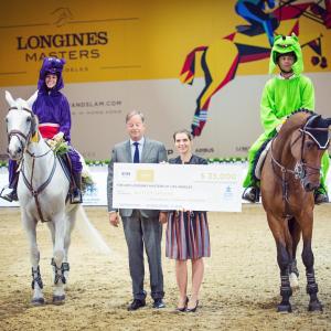 Shell Walker-Cook on location for Three Day Event congratulates USEF World Ranked Equestrian #5 Kent Farrington for his philanthropy in support of helping people with autism at the Longines Charity Event Oct. 3, 2015