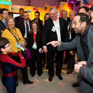 Jorge Vega invited as a special guest and charming toy industry executives at the Hasbro Toy Fair in New York City