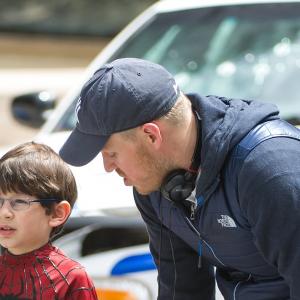 Jorge Vega and Director Marc Webb on the set of The Amazing SpiderMan 2