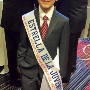 Jorge Vega being recognized as Youth Ambassador(Estrella de la Juventud)at the National Puerto Rican Parade gala.
