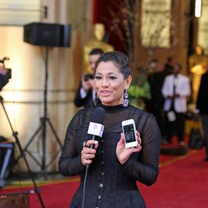 Reporting from the red carpet for Entertainment Circle on Oscar day of the 85th Academy Awards