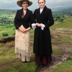 Actress Francesca Louise White and actress Gracie Kelly BTS on 'Time Awaits' by Pure Imagination Films