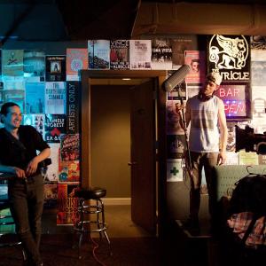 Josh Quiros & Sam Lasko on set of The Drop