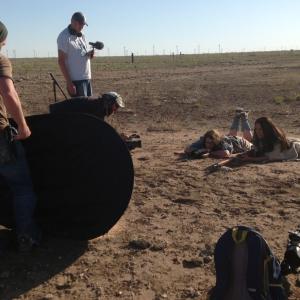 On location in New Mexico for the filming of Shaker