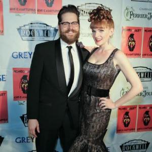 Misha Reeves and Joey Bybee at Rockwells Romeo  Juliet Love Is A Battlefield press opening