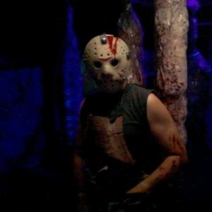 Shoot from El viejo caseron The horror house live performance Theme Park Madrid Role Jason Voorhees Friday the 13th series