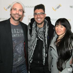 At the cast and crew screening of Ten Thousand Steps with lighting designer Juan Andres Hodgson and friend