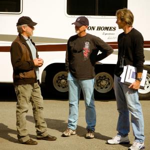 Still of Steven Spielberg, Michael Bay and Ian Bryce in Transformers (2007)