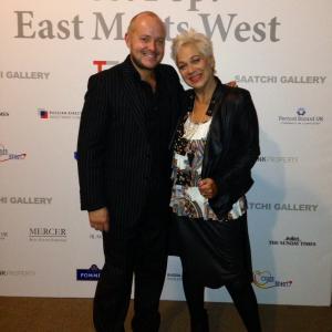 Lincoln Townley and Wife Actress Denise Welch at Saatchi Gallery
