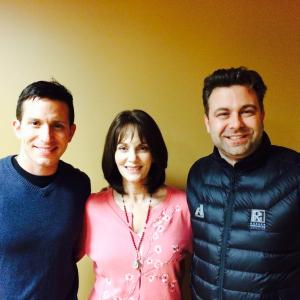 Erich Hover, Lesley Ann Warren and Jonas Roeser on set of 