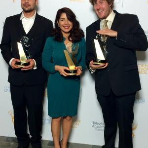 Orod Atashgah Tara Atashgah and Jack Castellaw at the 2015 Student Television Academy Awards after wining a 2nd place Emmy Award in the Drama category