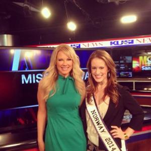 Kimberly Spencer aka Kim MacKenzie Miss Norway 2014 in Infinity Medias Queen of the Universe Pageant on KUSI Good Morning San Diego