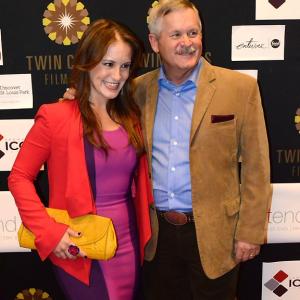 Screenwriter Kimberly Spencer aka Kim MacKenzie with father Rock MacKenzie from Elders React at the midwestern premiere of BRO at the Twin Cities Film Festival