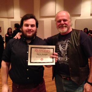 Myself with Award Winning Director Nicholas H Andre for Far From the Tree which won Best Cinematography at the 2014 Rutgers New Lens Film Festival