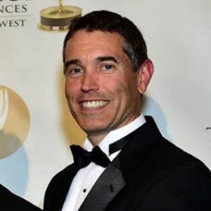 Tim Jacobson at the Chicago/Midwest NATAS Emmys Ceremony after receiving an Emmy Award as Executive Producer of 