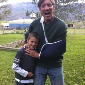 Jacob Buster as Jordan Fielding in Storm Rider with Kevin Sorbo