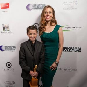 Jacob Buster wins Best Actor Under 18 at the 2014 Filmed in Utah awards