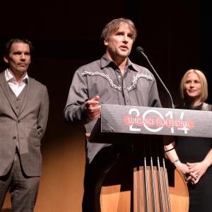 Patricia Arquette, Ethan Hawke and Richard Linklater at event of Vaikyste (2014)