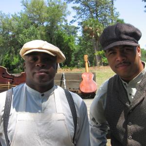 Still of Tommy Brown & Omar Gooding on the movie set of 