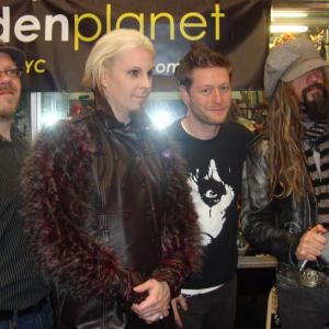 Josh Bernstein  Steve Chanks of Royal Flush with Rob Zombie and John 5 at the Royal Flush Book Signing at Forbidden Planet 2010