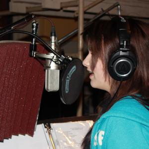 Bailey in recording studio for Kids Take Nashville(Beth Roose)