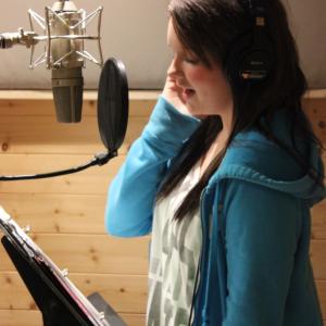 Bailey In the recording studio for Kids Take NashvilleBeth Roose