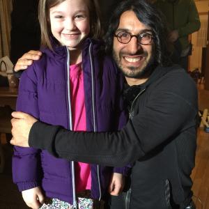 BTS on the set of Chicago Fire with director Reza Tabrizi