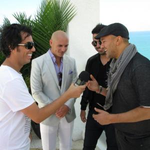 Simobb interviewing Pitbull & International Producer RedOne @ Miami