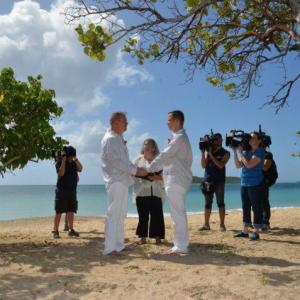 Sandy Malone marrying Dwayne and Rodney Byrum on TLCs Wedding Island on 121212  Episode 2